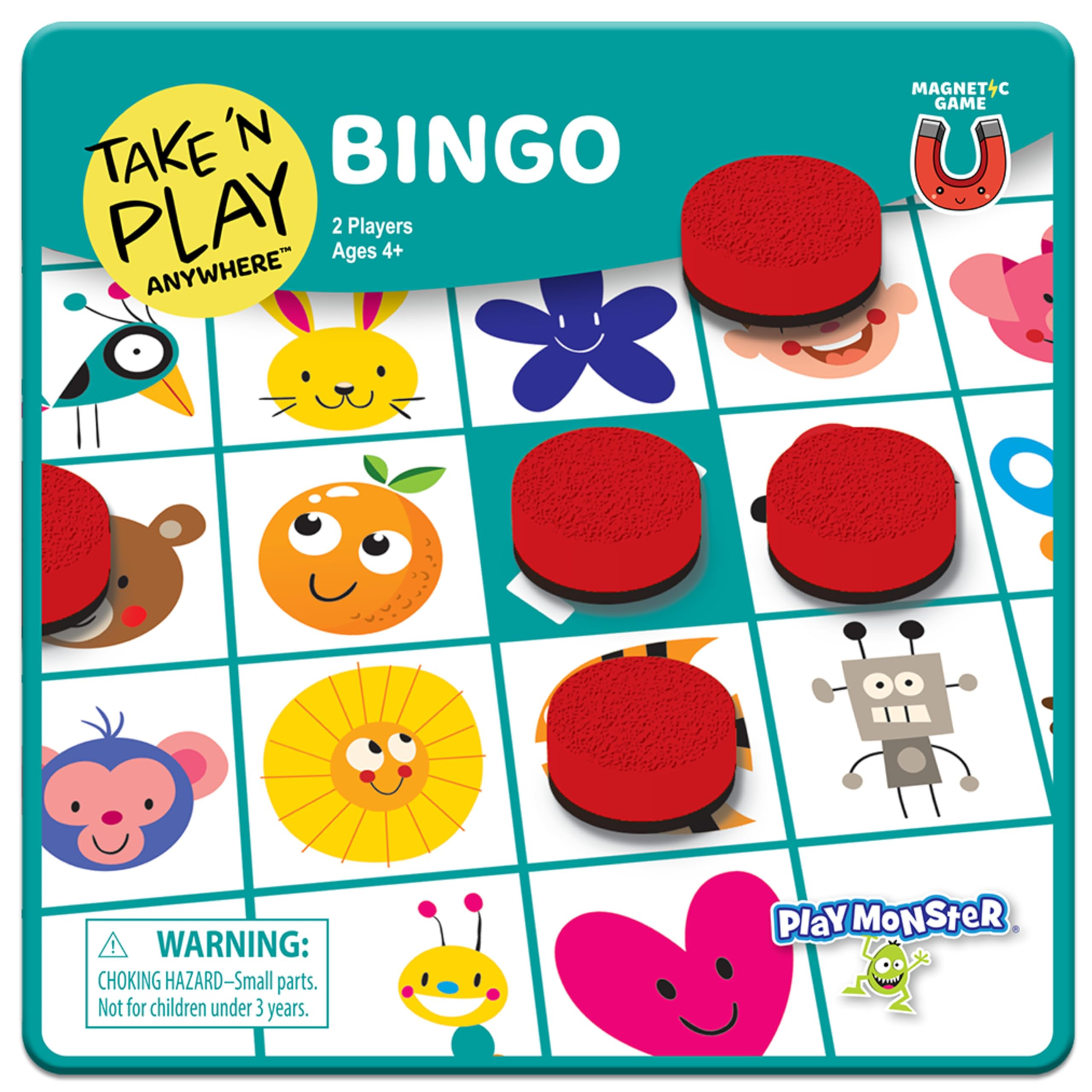 PlayMonster Take N Play Anywhere Bingo - Magnetic Pieces in Magnetic Travel Friendly Tin for Fun ... | Amazon (US)