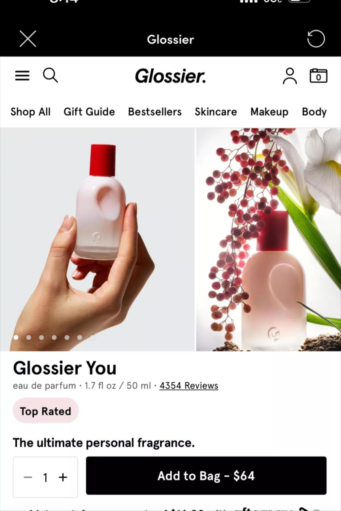 Glossier Glossier You The ultimate personal fragrance 1.7 fl oz/50 ml