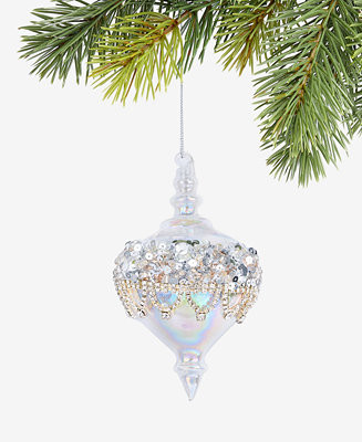 Holiday Lane Jeweled Classics Glass Onion Drop Ornament, Macy's Exclusive - Macy's | Macy's