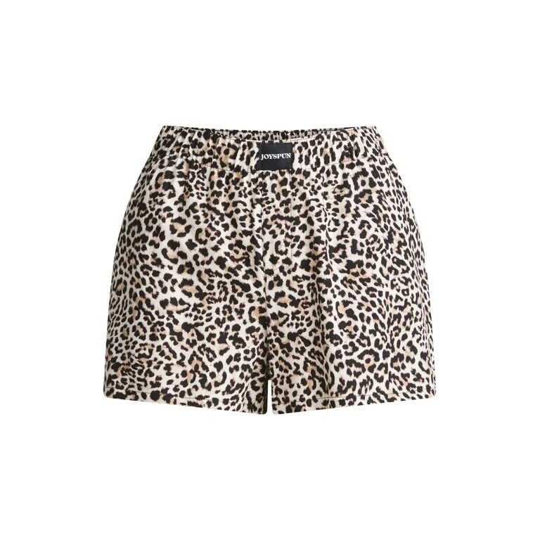 Joyspun Women's Woven Pajama Boxer Shorts, 3'' Inseam, Sizes XS-3X | Walmart (US)