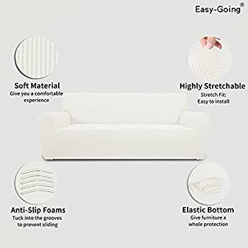 Easy-Going Stretch Sofa Slipcover 1-Piece Sofa Cover Furniture Protector Couch Soft with Elastic Bot | Amazon (US)