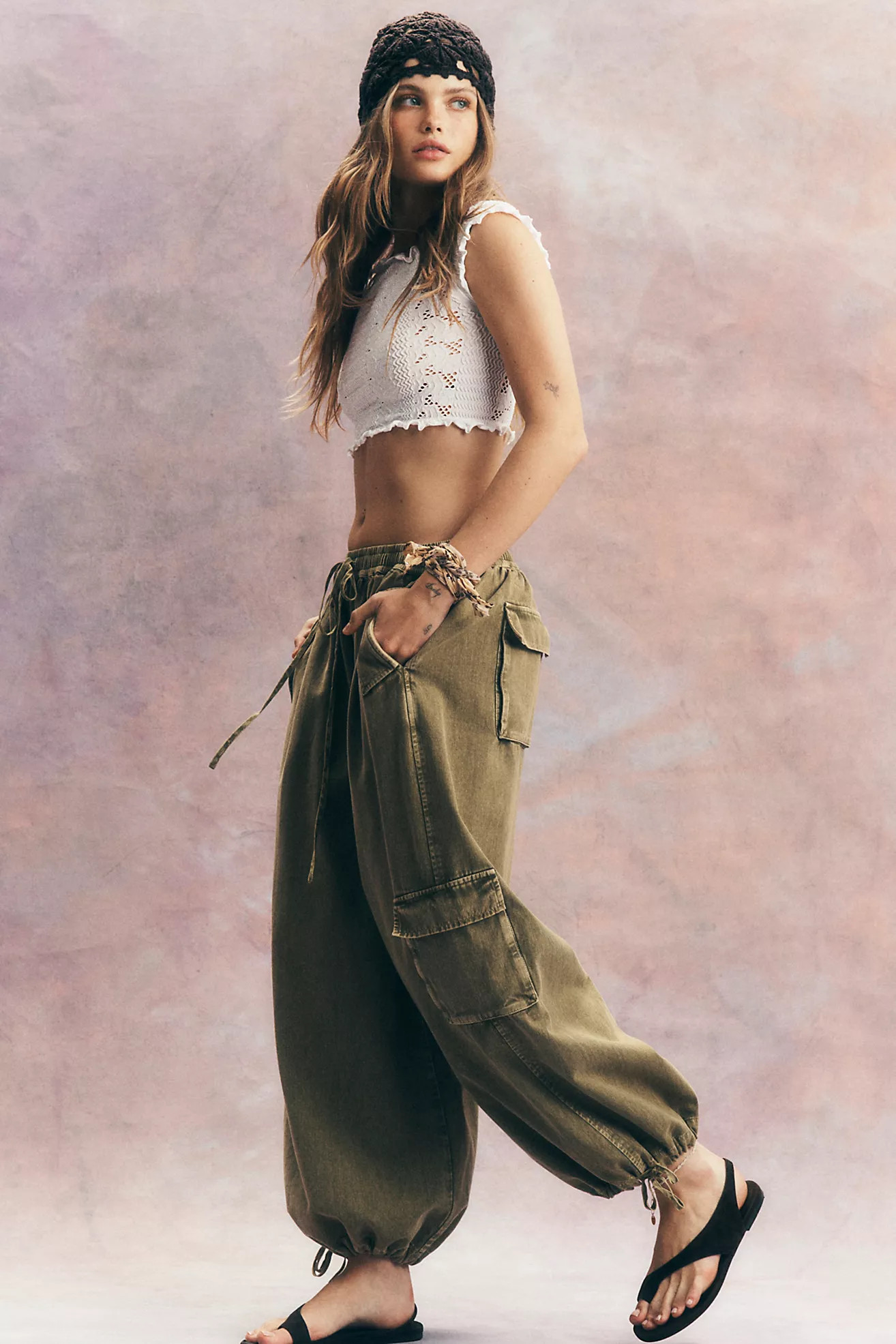 Bobbi Pull-On Cargo Trousers | Free People (Global - UK&FR Excluded)