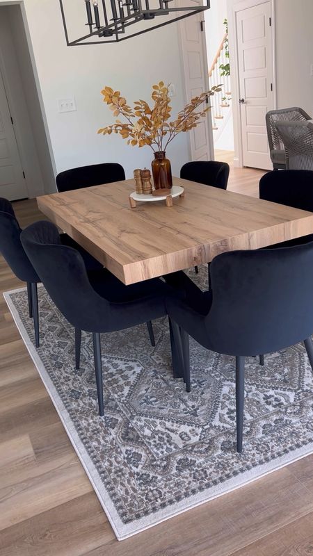 Amazon home. Dining room table and chairs. Affordable velvet black chairs  

#LTKSeasonal #LTKhome #LTKVideo