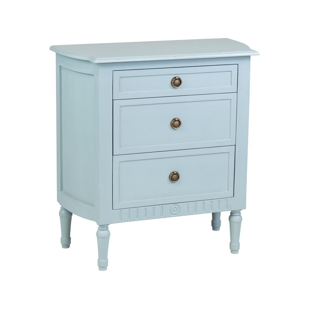 East At Main Cassidy Light Blue 3 Drawer Chest Nightstand-TT-KI-75026-LB - The Home Depot | The Home Depot