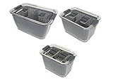 Kitchen Spaces Gray Colander Bin Variety Pack, Fridge Organizer, Easy to Clean Produce, Produce Stor | Amazon (US)