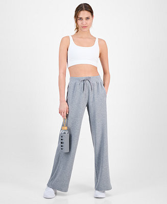 Women's Ribbed Knit Wide Leg Pants, Macy's Exclusive | Macy's