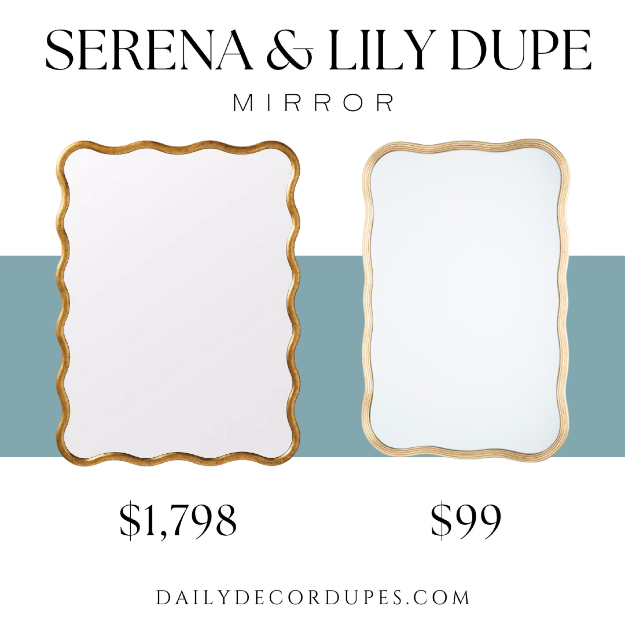 Serena & Lily mirror dupe. Mirror with scalloped or wavy edges. Minimalist wall mirror.  Modern rectangular mirror.  Bathroom. Living room. Modern home decor. Bathroom mirror.

Dupe dupes more affordable option find replica copy cat similar look for less budget friendly affordable cheap cheaper beautiful pretty. Clearance sale coupon code discount code promo code luxury lookalike look a like Inspo inspiration inspired by idea ideas Love dupes like these? I share multiple every day in my FB group “DAILY DECOR DUPES”

#LTKhome #LTKsalealert