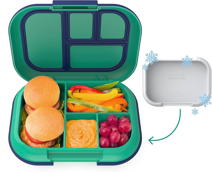 Bentgo® Kids Chill Leak-Proof Lunch Box - Included Reusable Ice Pack Keeps Food Cold; 4-Compartm... | Amazon (US)