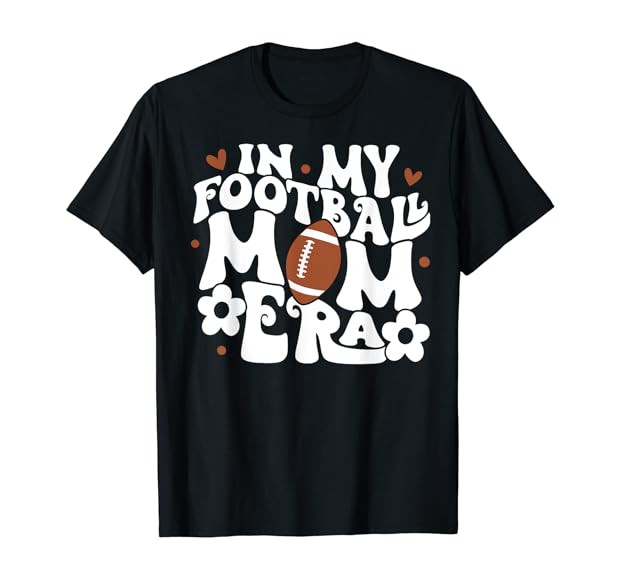 Retro In My Football Mom Era Football Mama Women Girls T-Shirt | Amazon (US)