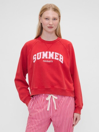 Gap × Summer Fridays Oversized Raglan Logo Sweatshirt | Gap (US)