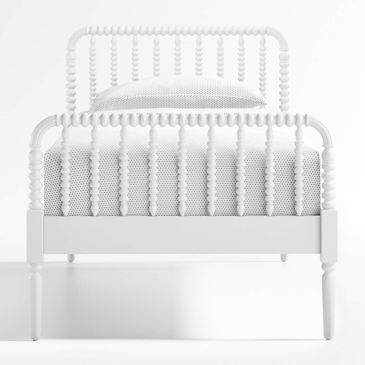 Jenny Lind Maple Wood Spindle Full Kids Bed Frame + Reviews | Crate & Kids | Crate & Barrel