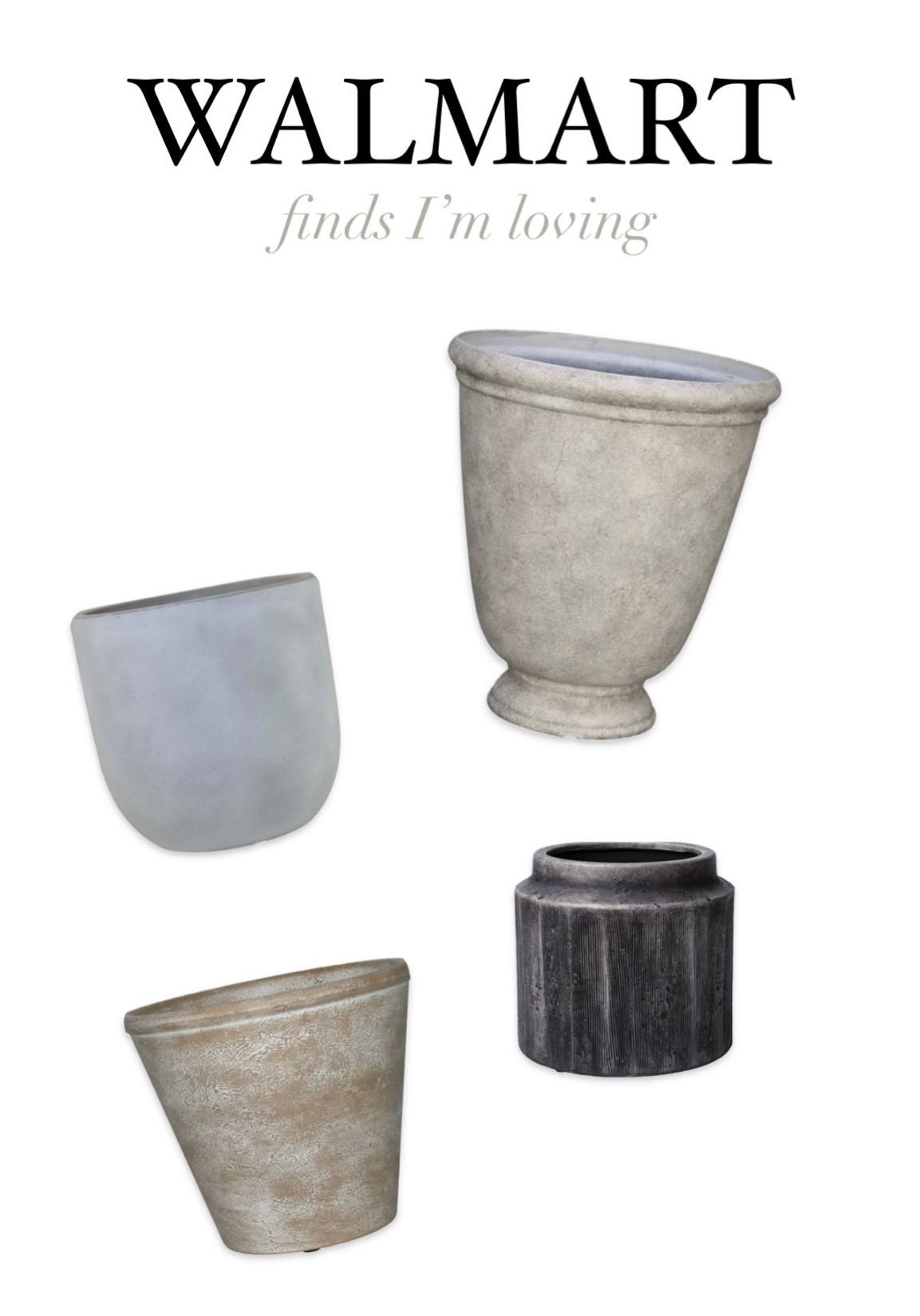 Super affordable planters from Walmart! Currently over the top obsessed with the top right- I may have purchased 3 already 🤣

#LTKfindsunder50 #LTKhome #LTKSeasonal