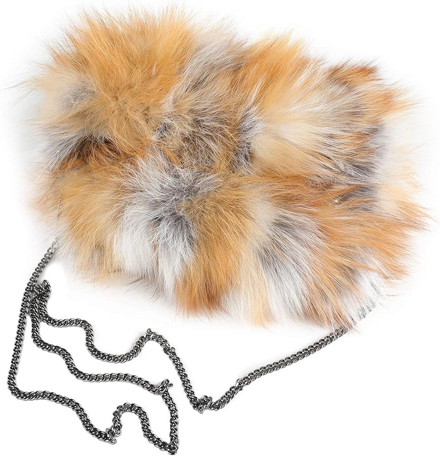 Fur Story Purses for Women Metal Strap Crossbody Bags Small Sling Bag Fuzzy Shoulder Bag Cute Plu... | Amazon (US)