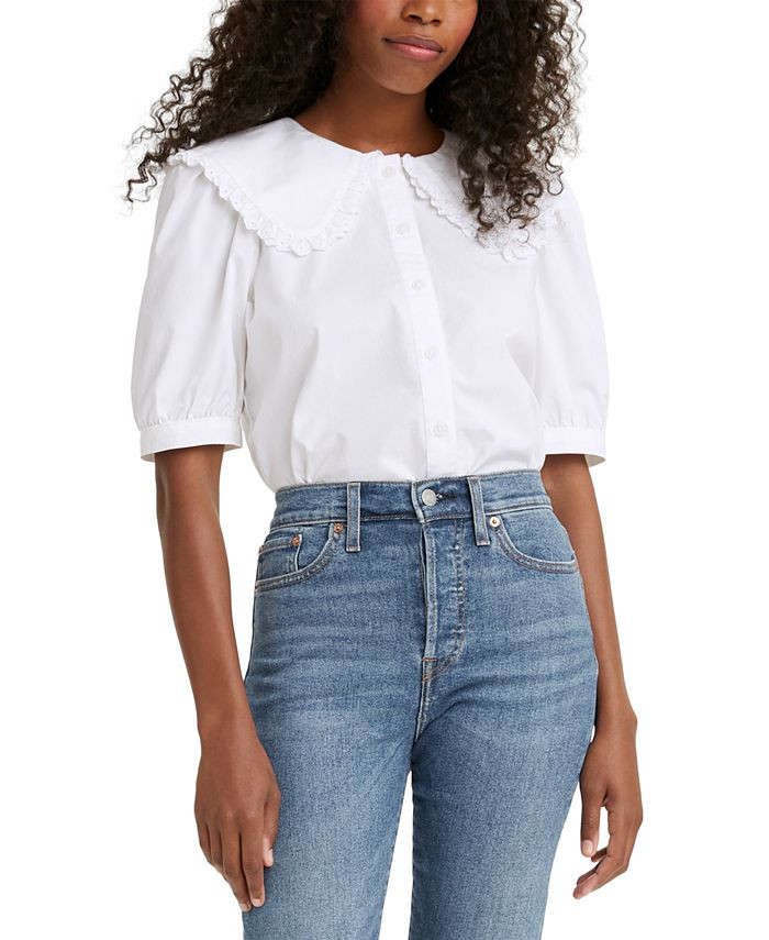 Levi's Olympia Cotton Collared Blouse & Reviews - Tops - Juniors - Macy's | Macys (US)