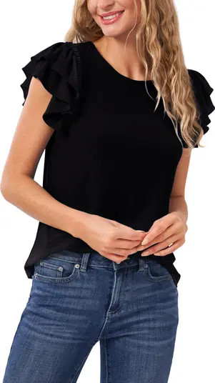 Double Ruffle Knit Top | Nordstrom