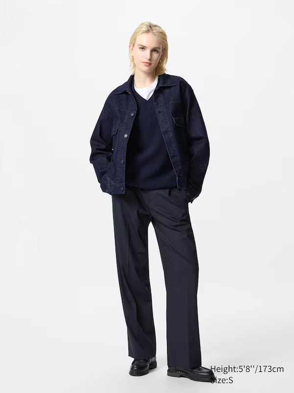 Pleated Wide Trousers (Longer) | UNIQLO (UK)