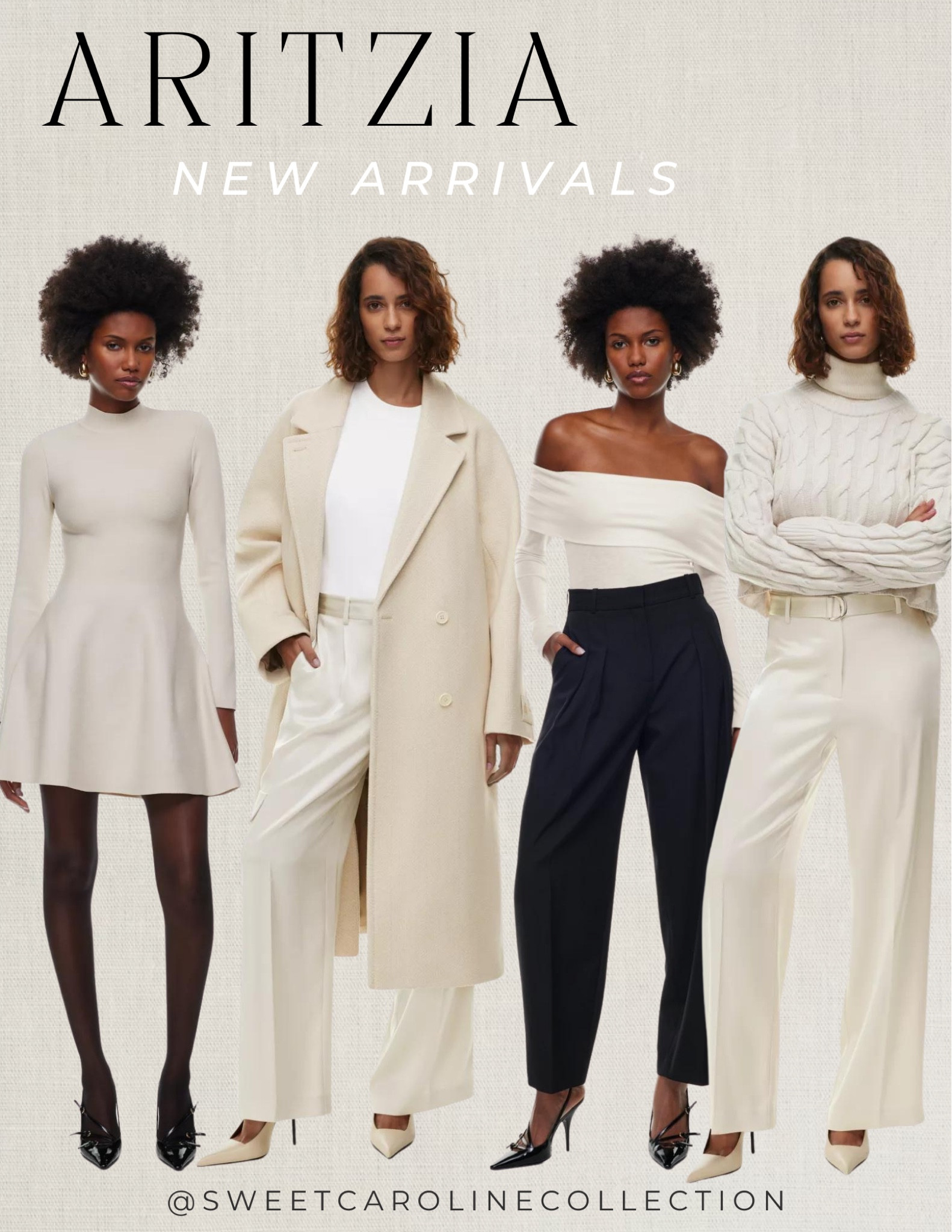 ARITZIA New Arrivals 🤍

Work pants, pleated skirt, long coat, top, blouse, Off the shoulder dress, knit dress, leather pants, black dress, black outfit, date night look, birthday outfit, casual wear, trendy, new arrivals, best seller, Party dress, holiday dress, holiday outfit, holiday style, Christmas dress, new years dress, satin dress, velvet dress, strapless dress, elegant dress, Dress, work dress, office look, professional dress, mini dress, midi dress, long sleeve dress, plaid dress, tweed dress, Sweater, cardigan, satin pants, trousers, jeans, turtleneck, midi skirt, mini skirt, stripe sweater, shoes, jeans, dress, bag, purse, jewelry, hat, turtleneck, scarf, skirt, coat, blazer, pants, sweater dress, bodysuit, vest, jacket, top, blouse, blazer, thanksgiving outfit, fall style, fall fashion, mango, aritzia, Zara, H&M, j.crew, workwear, office outfit, style, luxe, high end, classic, chic, winter style, fashion, holiday outfit, sale alert, under 300, under 200, under 100, under 50, new arrivals, best seller, sweet Caroline collection 

#LTKfindsunder100 #LTKstyletip #LTKworkwear