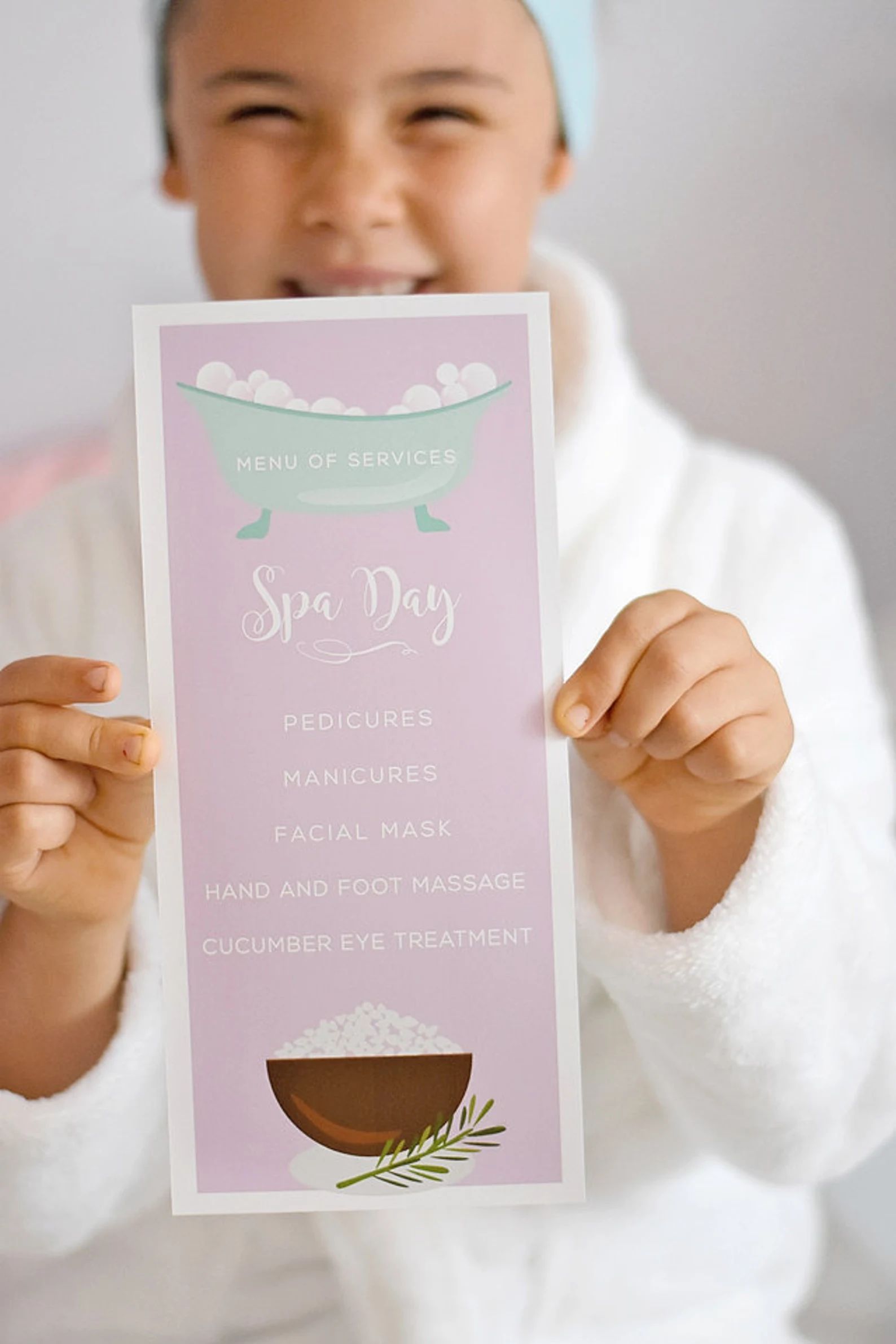 Spa Party Printable Spa Services Menu, EDITABLE INSTANT DOWNLOAD Home Girls Spa Day, Mommy/daught... | Etsy (US)