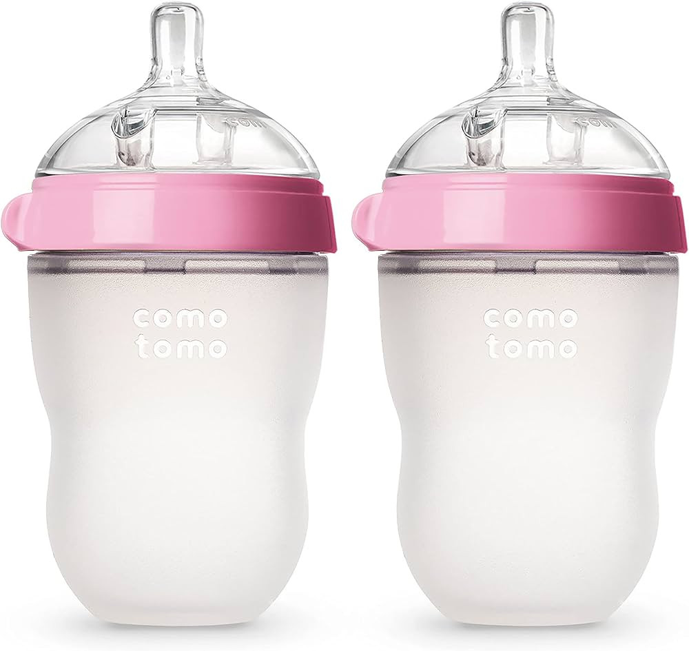 Comotomo Baby Bottle, Pink, 8 Ounce (2 Count) | Amazon (US)