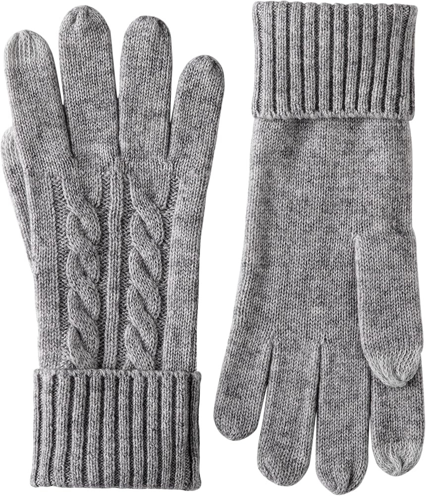 VIKIDEER Touchscreen 100% Pure Cashmere Gloves Women Ladies Soft Knit and Long Ribbed Cuffs | Amazon (US)