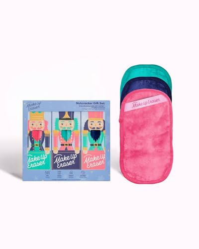 The Original MakeUp Eraser, Mini PRO 3pk, Erase All Makeup With Just Water, Including Waterproof Mascara, Eyeliner, Foundation, Lipstick, Sunscreen and More! Nutcracker, 3ct. | Amazon (US)