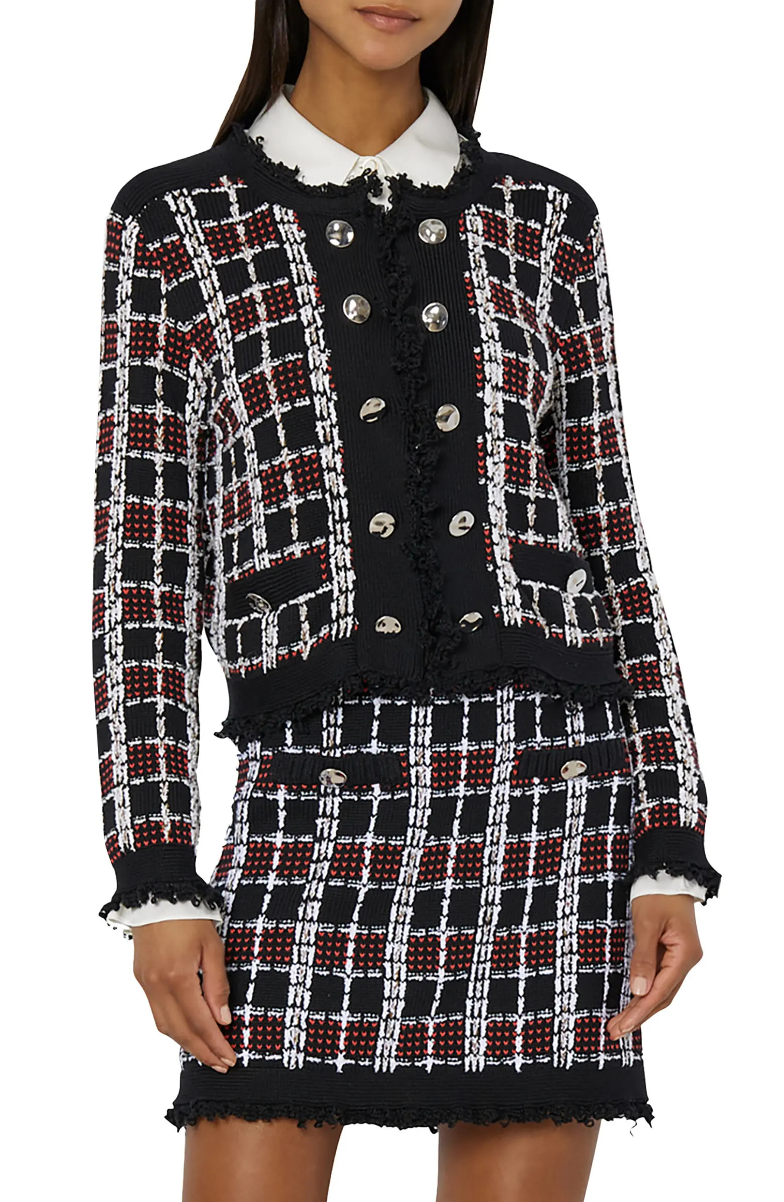 Milly Plaid Tweed Cardigan | Nordstrom | Nordstrom