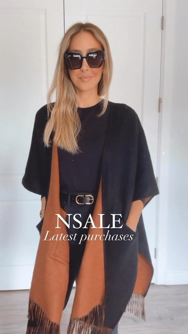 Gorgeous fall outfit ideas from the Nordstrom sale. Reversible ruana. Love that you can wear it in two different colors 
Beautiful and versatile leather jacket. Runs tts. 
My stats - 
Clothes: Size S/2 - Jeans 27
Footwear: Size 9 
Height: 5'9" tall
Weight: 127 lbs

#LTKStyleTip #LTKxNSale #LTKSeasonal
