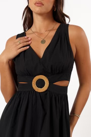 Carmella Midi Dress - Black | Petal & Pup (US)