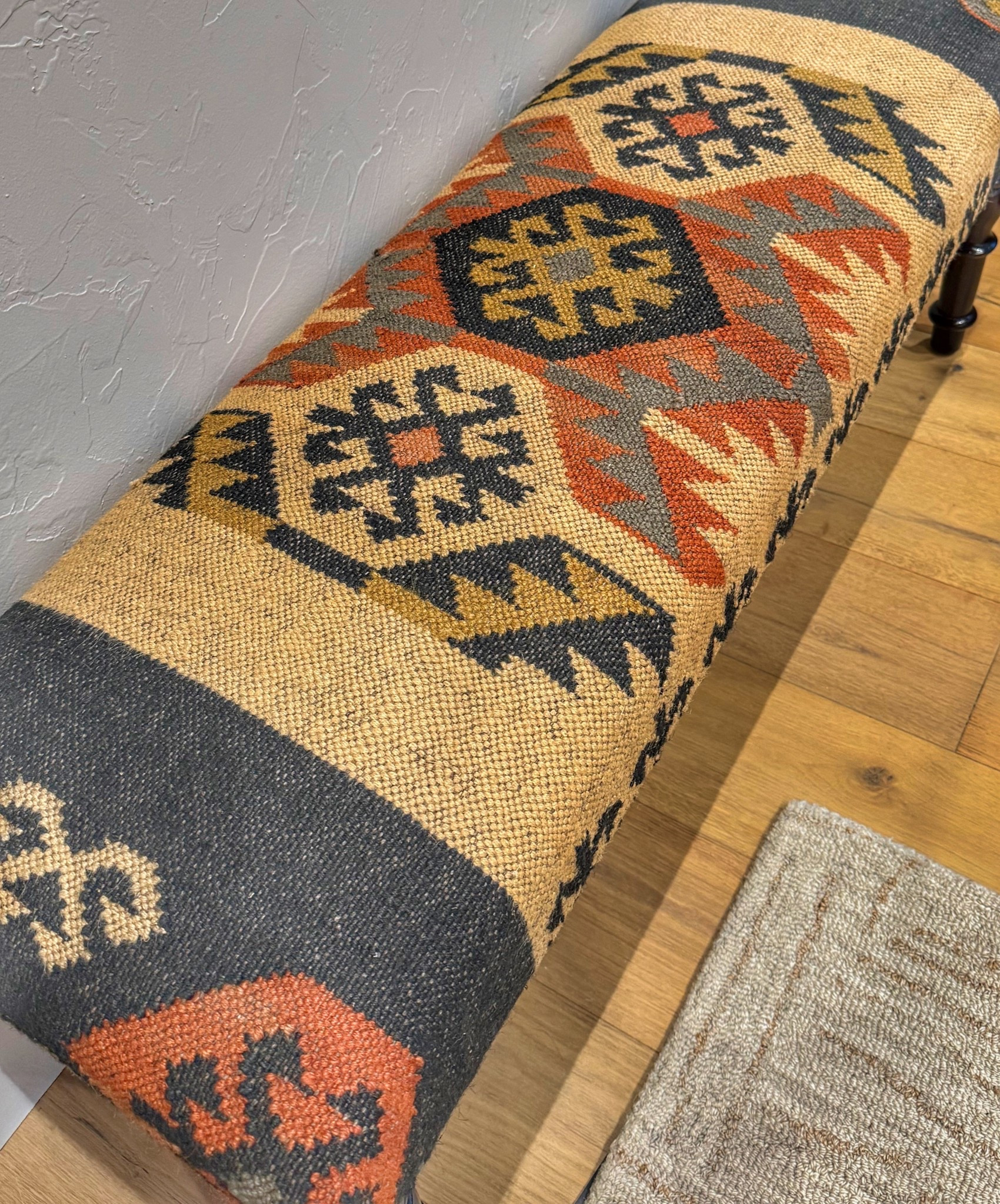 I have this bench in my living room. Adds interest and style to any room. Comes in several color and pattern combinations!  I added a blue bench and one in sage green to our air bnb. Perfect at the end of a bed!

#LTKFamily #LTKHome