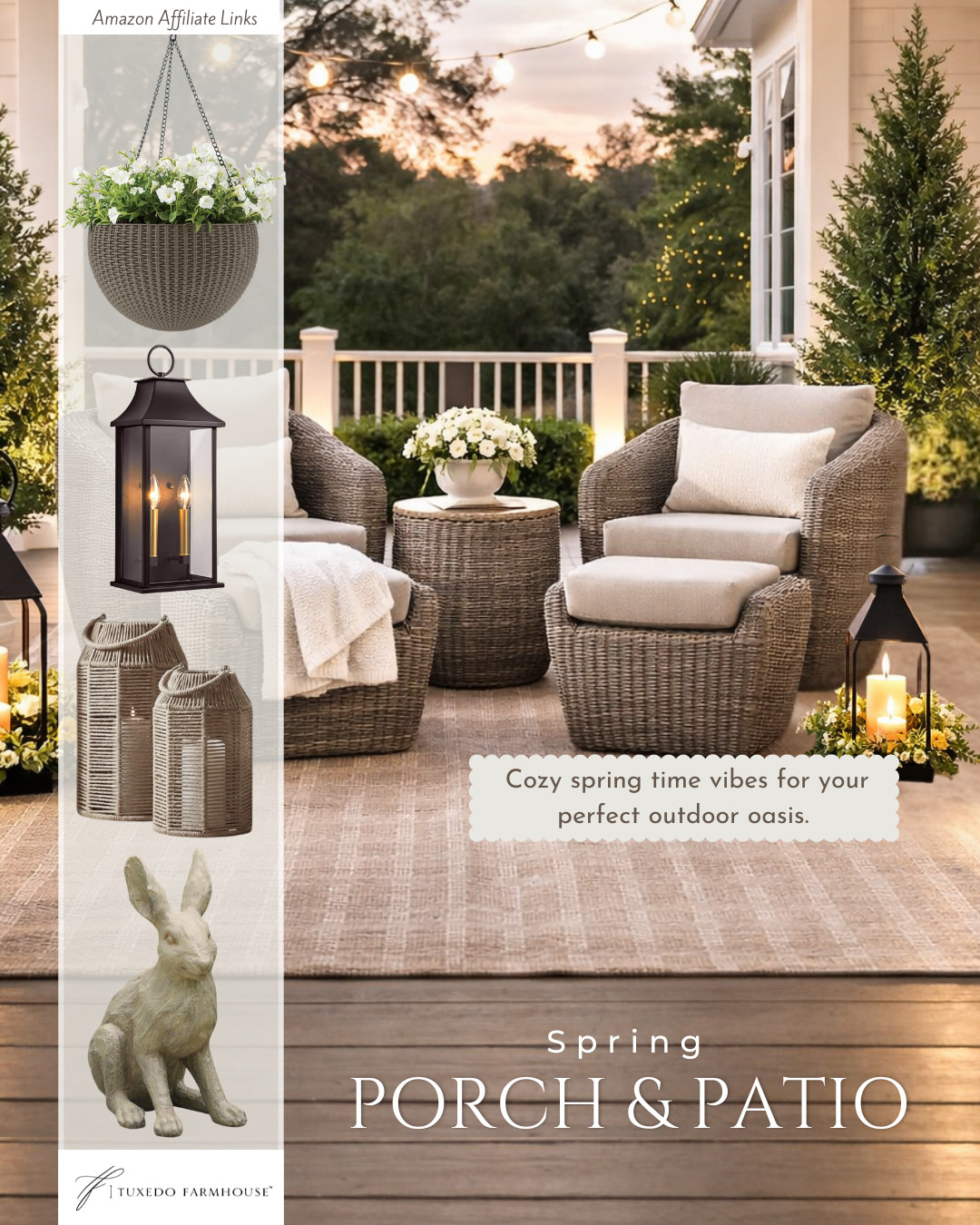 Amazon - Spring Porch & Patio

Looking to transform your outdoor space into a cozy oasis? Check out these adorable patio and porch finds. #OutdoorLiving #SpringDecor

Seasonal, home decor, accent chairs, rugs, pillows, lamps, baskets, candles, ottomans, accent tables
 

 #LTKSeasonal #LTKHome #LTKSaleAlert