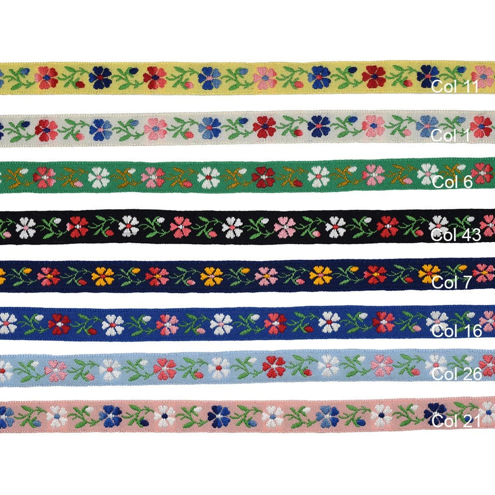 0.5" (13 Mm) Floral Jacquard Ribbon 3036 (1 Yard) - Etsy | Etsy (US)