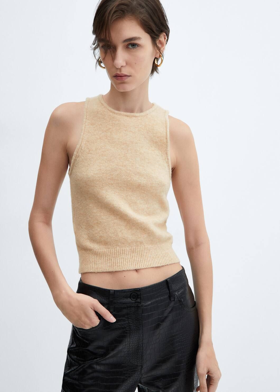 Knit strap top | MANGO (US)