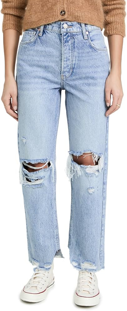 Free People Women's Tapered Baggy Boyfriend Jeans | Amazon (US)