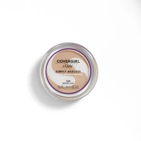 COVERGIRL + OLAY Simply Ageless Instant Wrinkle-Defying Foundation with SPF 28, Medium Light, 0.44 oz | Walmart (US)