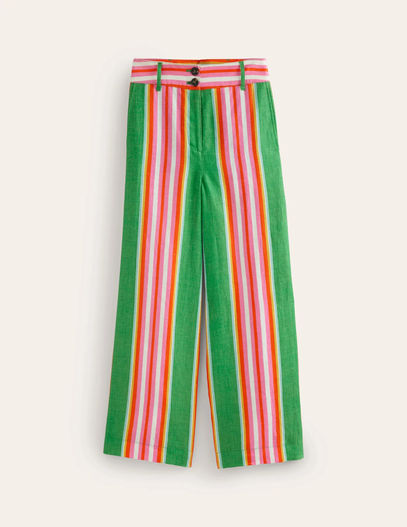 Westbourne Cropped Linen Pants | Boden (US)