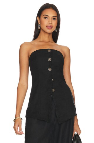 Free People Between Us Tube Top in Black from Revolve.com | Revolve Clothing (Global)