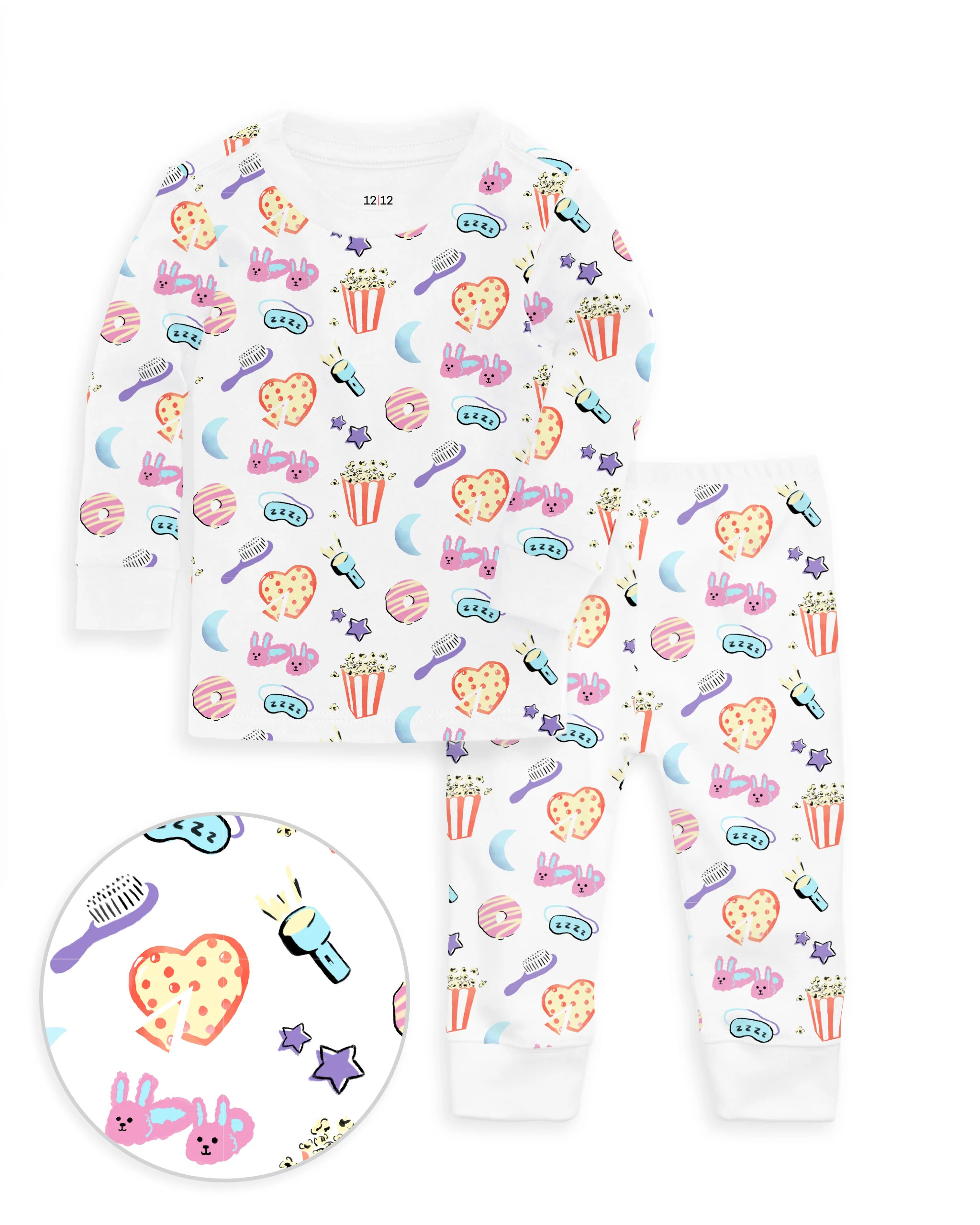 The Organic Long Sleeve Pajama Set [Sleepover] | 1212