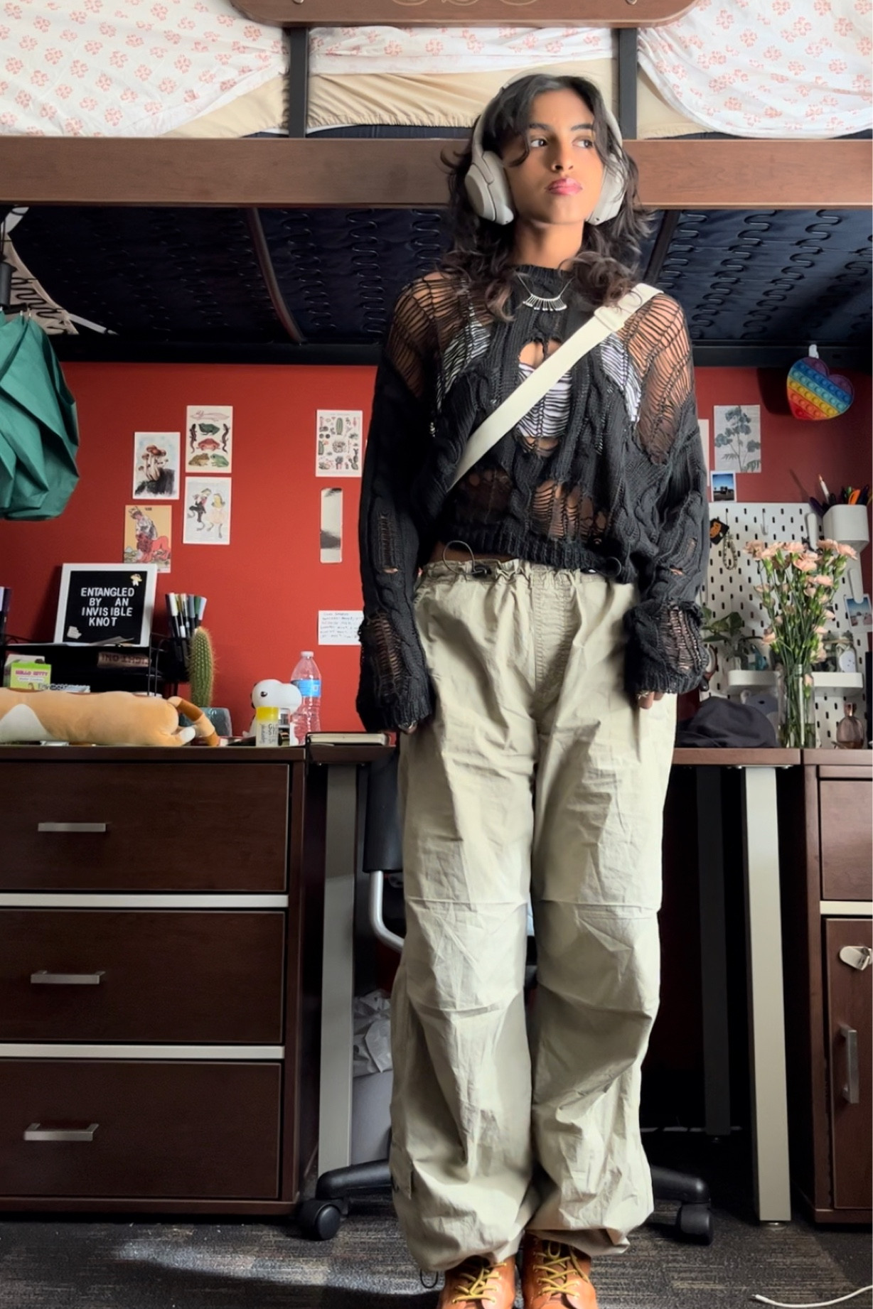 distressed sweater, school outfit, parachute pants, grunge outfit, ootd, college fashion

#LTKstyletip