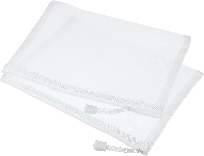 MECCANIXITY Mesh Zipper Bags, A5 Nylon Zip Pouch Pencil Case Storage Pockets for Travel Office Ac... | Amazon (US)
