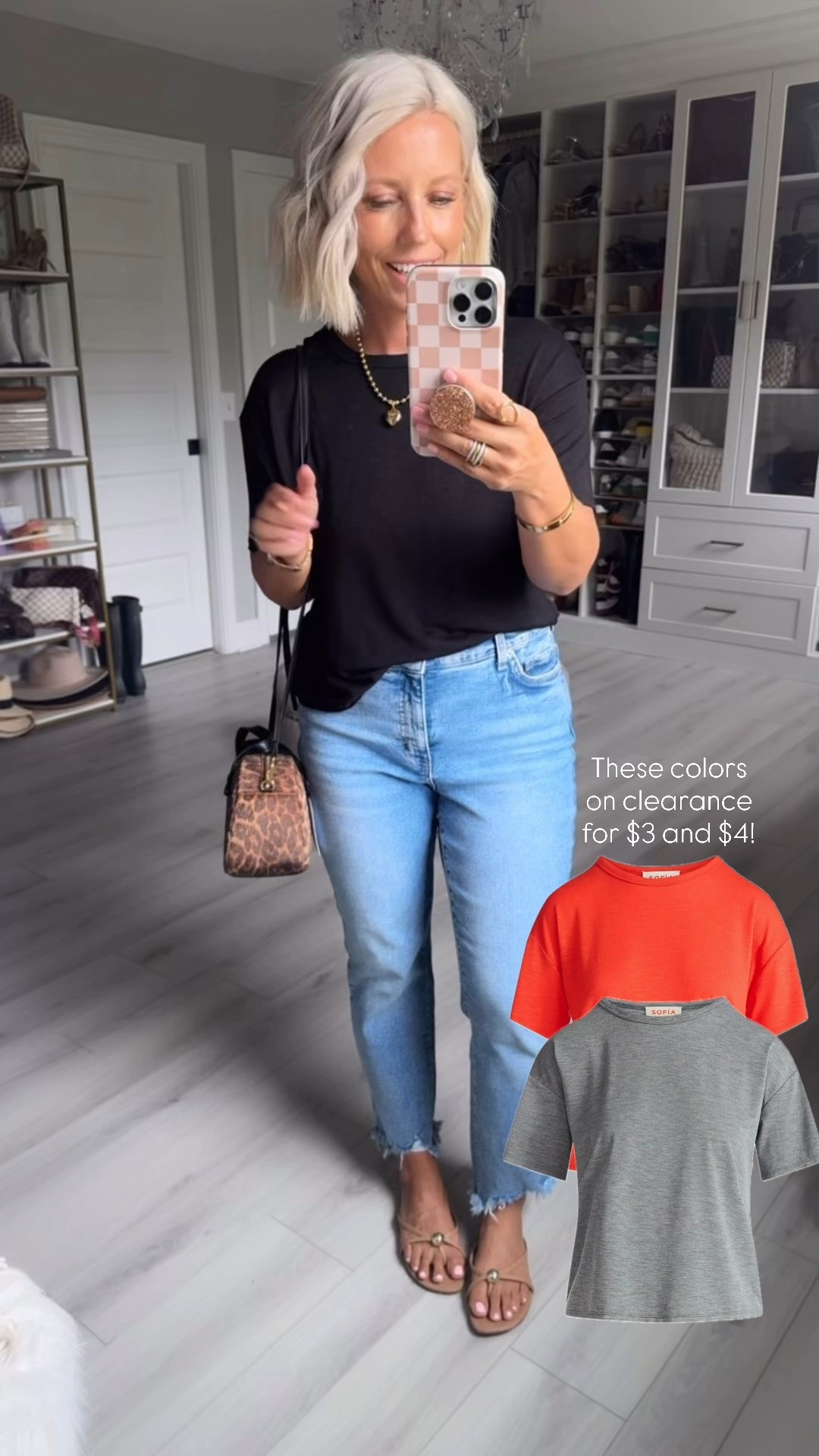 These tees are some of my favorites!!!! I just noticed the new colors are on clearance for $3 and $4!!!! 
⬇️⬇️⬇️
Top size small
Jeans size 4

#LTKOver40 #LTKSaleAlert #LTKSeasonal