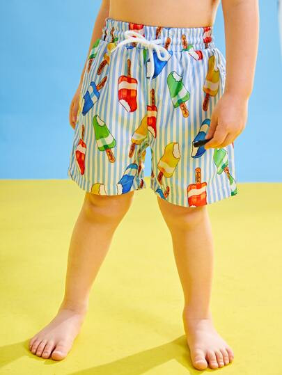 Toddler Boys Striped Swim Shorts | SHEIN