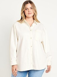 Boyfriend Button-Down Jean Tunic | Old Navy (US)