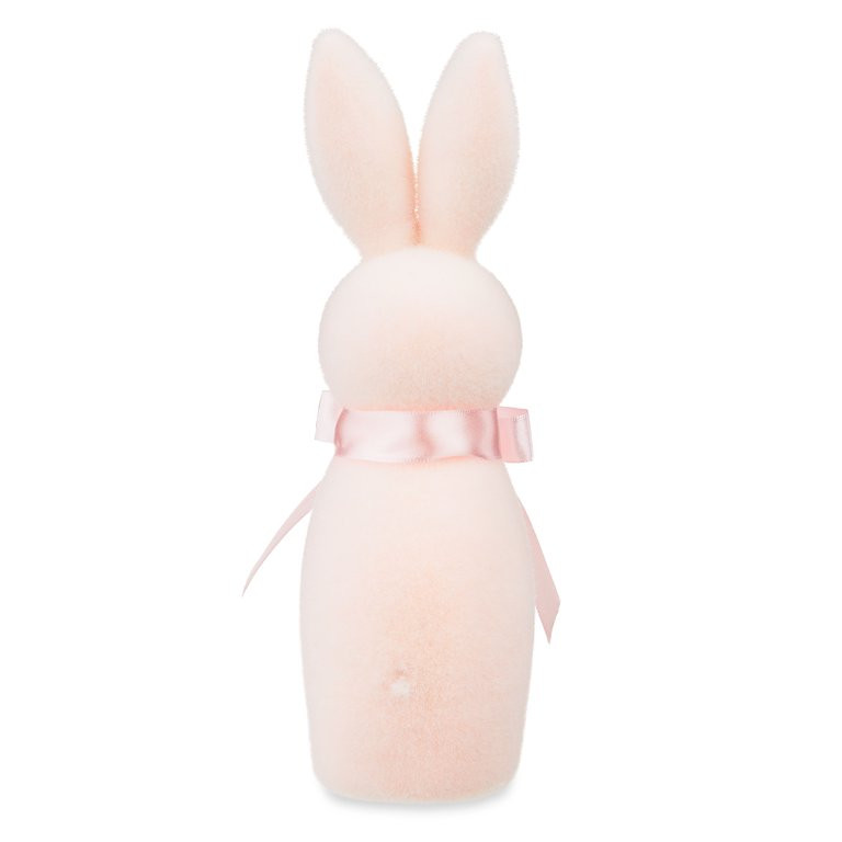 Easter Flocked Bunny Decor, Pink, 9 Inch, by Way To Celebrate - Walmart.com | Walmart (US)