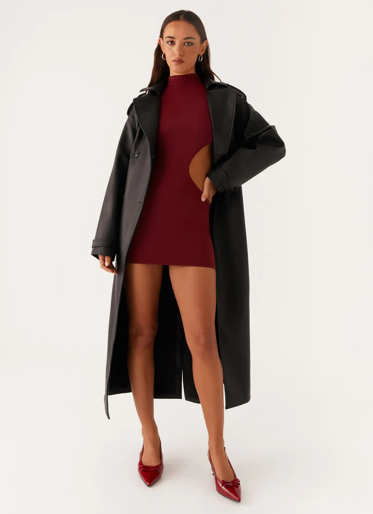 Cleveland Trench Coat - Black | Peppermayo (Global)