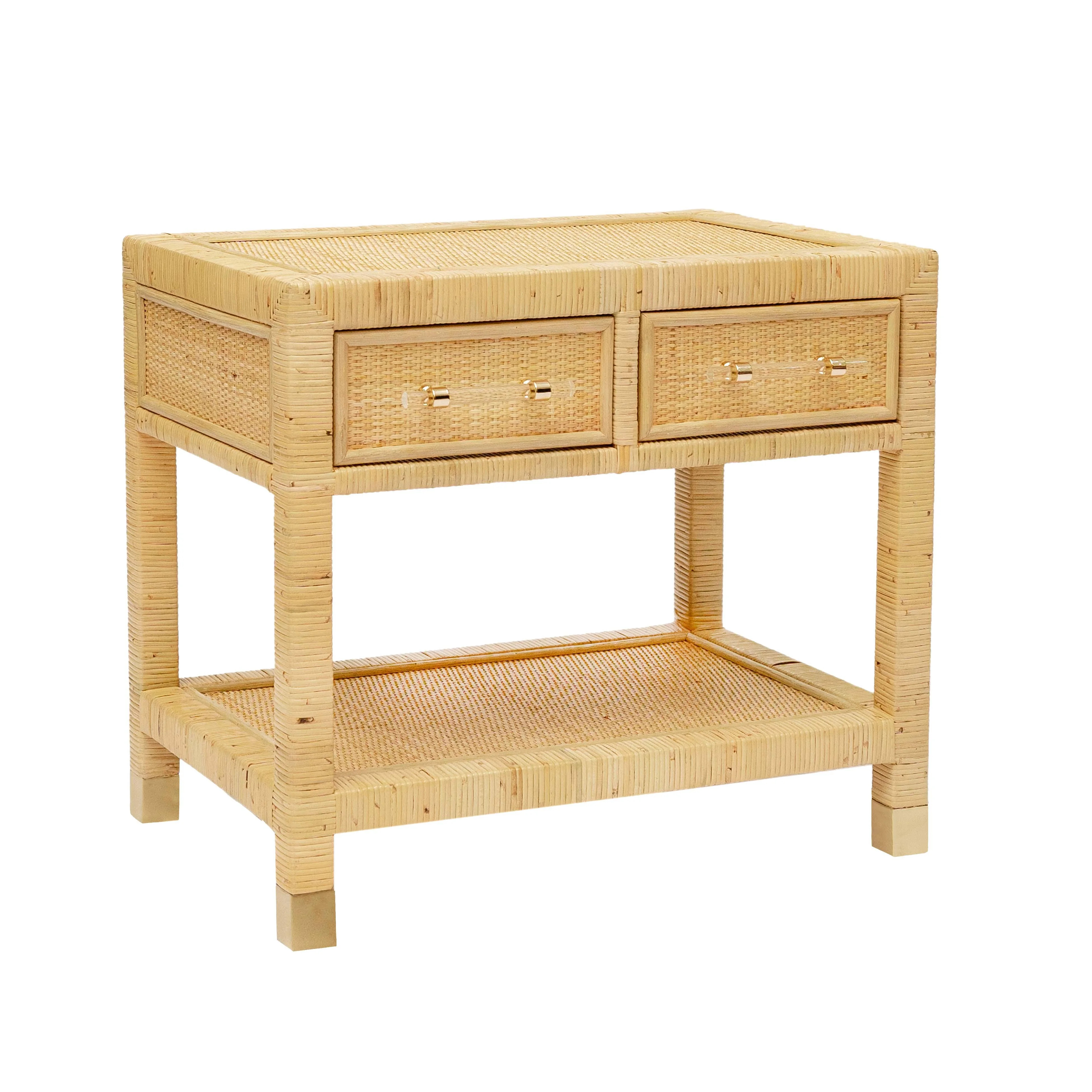 Amara Natural Rattan Nightstand | Walmart (US)