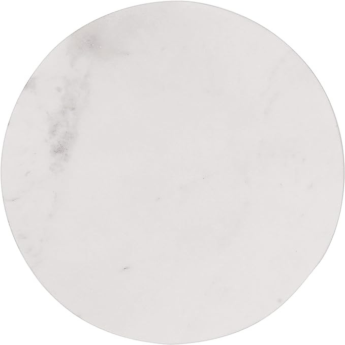 Creative Co-op, White Large Round Marble Charcuterie or Cutting Board, 11" | Amazon (US)