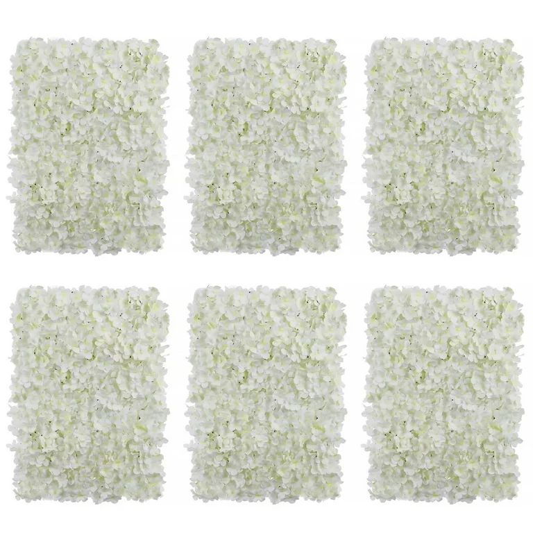 Nuptio Artificial Flower Wall Decor White Silk Hydrangea Floral Wall Panels for Wedding Birthday ... | Walmart (US)