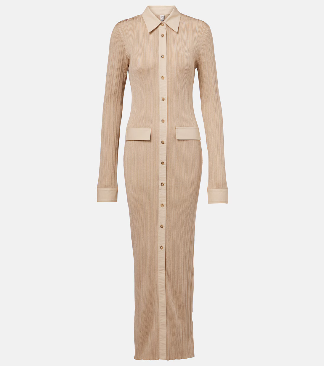 Ribbed-knit shirt dress | Mytheresa (UK)