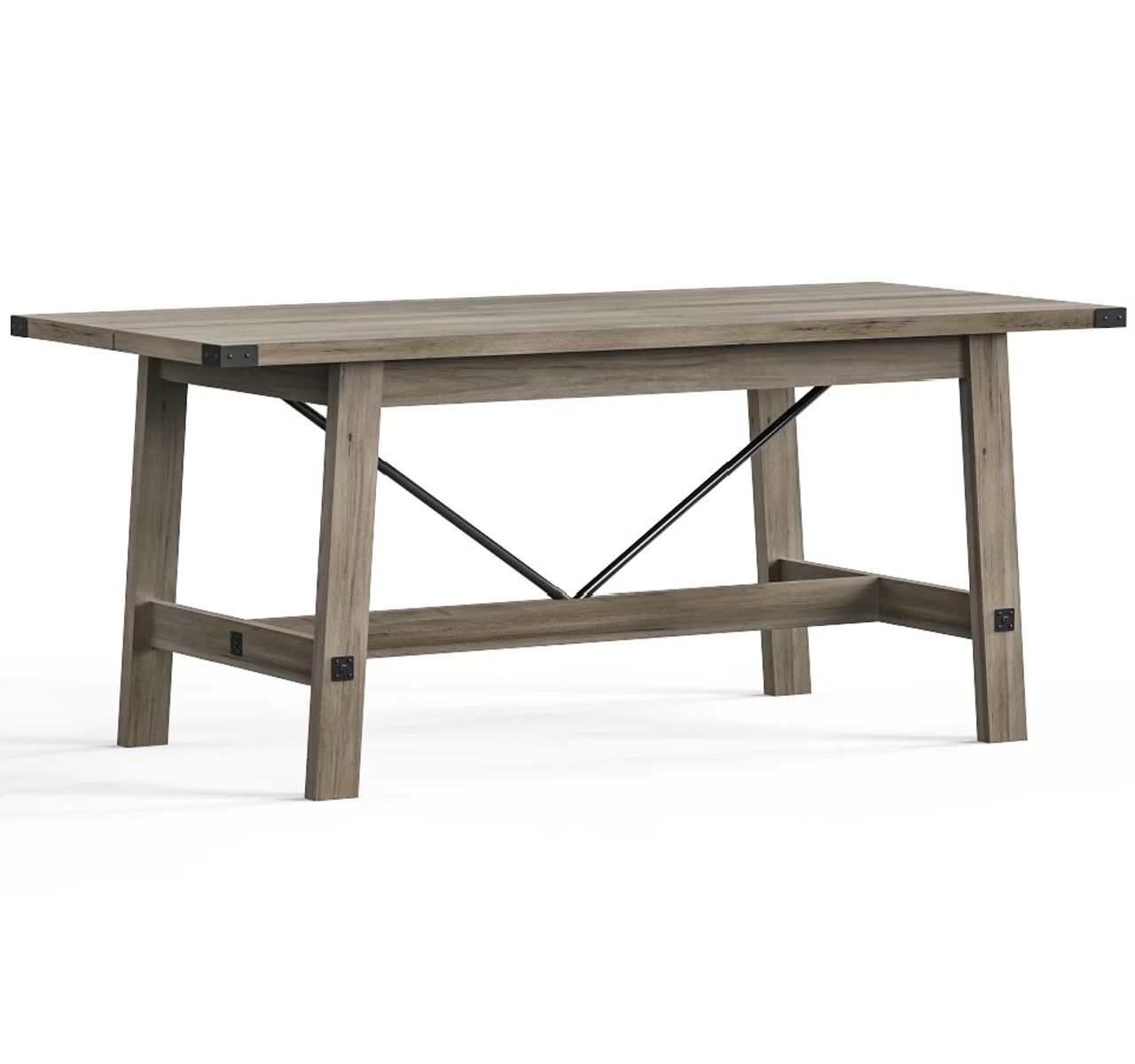 67.7" Rustic Grey Dining Table for Kitchen Room, 6 Person Modern Wood Table | Walmart (US)