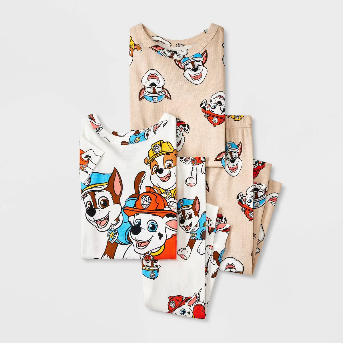 Toddler Boys' 4pc Snug Fit Cotton PAW Patrol Pajama Set - White 4T | Target